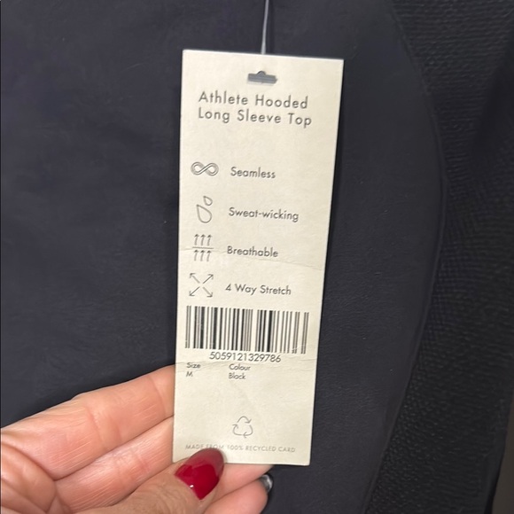 Sweaty Betty Black Long Sleeve hooded Athletic Top - Picture 2 of 6